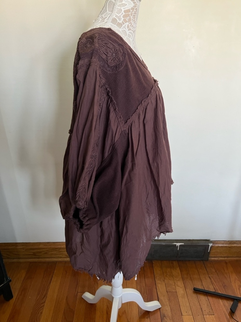 Free People Brown Boho Peasant Top - Picture 6 of 10